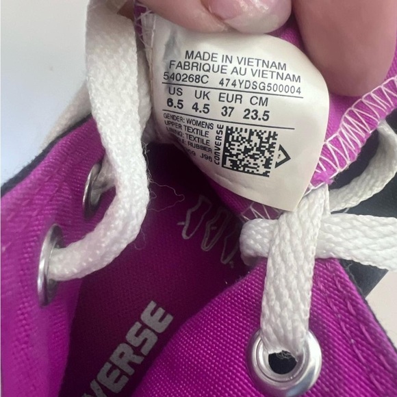 Platform Converse Black and Purple High-Top rainbow Sneakers - Picture 7 of 9